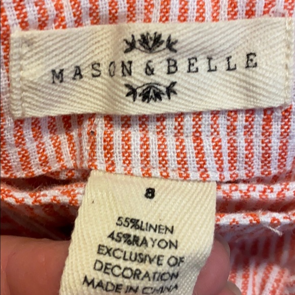 NWT Adorable Linen striped shorts. - Picture 3 of 6